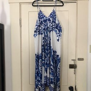 Cato blue and white dress